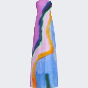 **ISO** Christopher Eber Aura Strapless Silk Gown In Multi
